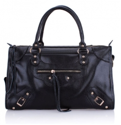 Dissa Rivet Leather Cross-Body Bag-B