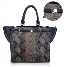 Dissa Batwing Design Tote Bag-Coffee
