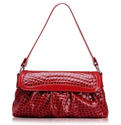 Dissa Patent Leather Shoulder Bag-Ru