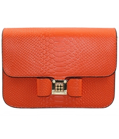 Dissa Bow Buckle Leather Cross-Body 
