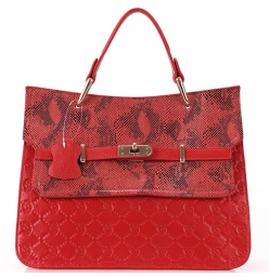 Printing Cowhide Cross-Body Handbag 