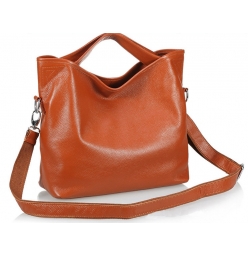 Cowhide Soft Leather Zip Closure Cro
