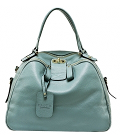 Dissa Zipper Genuine Leather Tote Ba