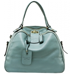 Dissa Zipper Genuine Leather Tote Ba