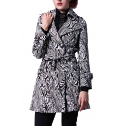 Dissa Tiger Print Overcoat-As Pictur