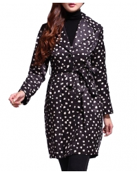 Dissa Dot Print Belted Parka-As Pict