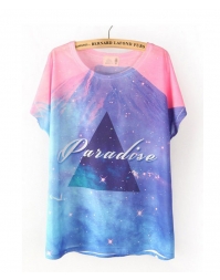 Dissa New Galaxy Print Round Collar 