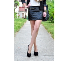 Dissa Leather Mini skirt