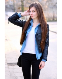 Dissa Zipper Lapel Collar Short Belt