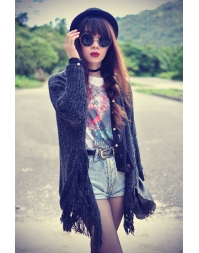 Dissa Fashion Tassel Lap Loose Batwi