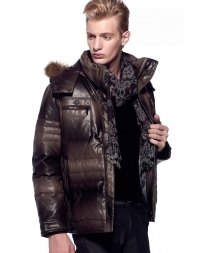 Dissa Color Contrasting Hooded Down 