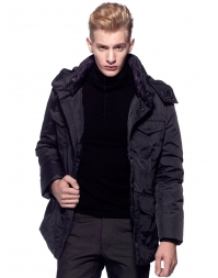 Dissa Zipper Front Hooded Down Parka