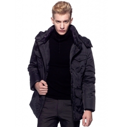 Dissa Zipper Front Hooded Down Parka