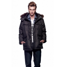 Dissa Down Coat with Faux Fur Trim H
