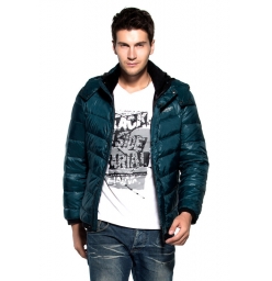 Dissa Zipper Closure Hooded Down Coa