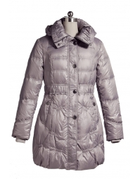 Vivilli Solid Color Down Coat with R