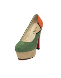 Platform Heels In Color Block