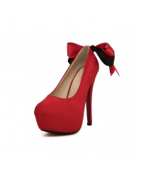 Bow Platform High Heels
