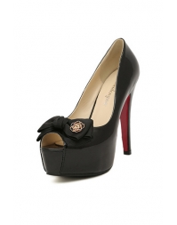 Bow Peep Toe Platform Heels