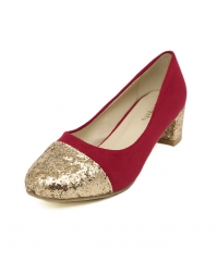 Sequin Details Two Tones Heels