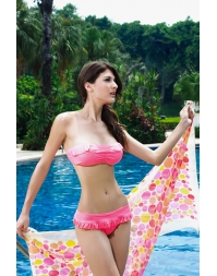 Strapless Ruffle Padded Bikini
